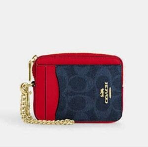 Zip Card Case In Signature Canvas